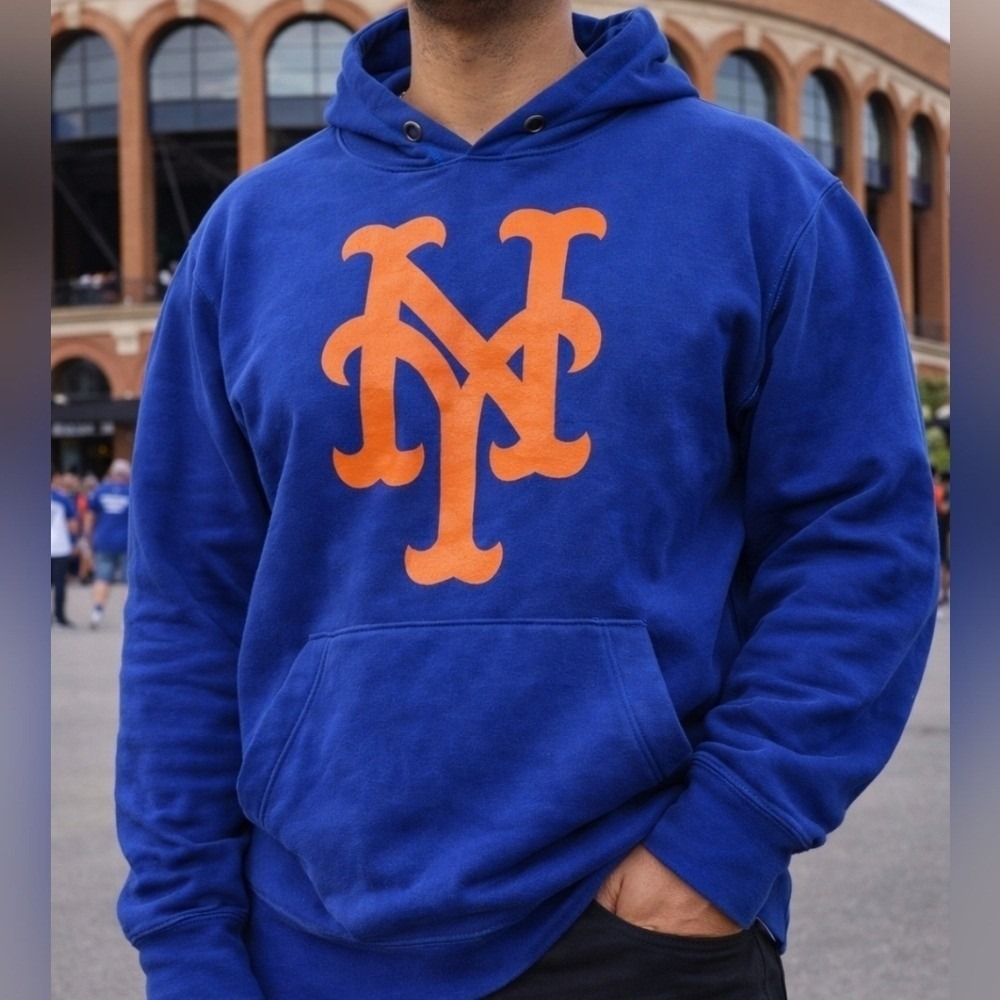 New York Mets Medium Blue Hoodie MLB from 47 Brand oversized soft sweater